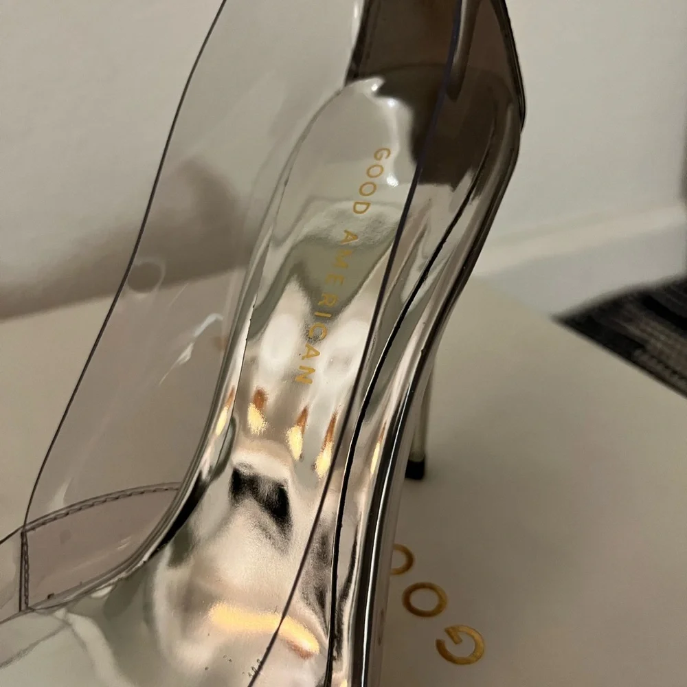 New In Box Good American Glass Cinder-F*cking-Rella Pump - Picture 13 of 14